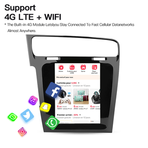 HFMidia Lecteur multimédia vidéo pour tableau de bord DSP 9,7 pouces avec CarPlay sans fil Android Auto pour Golf 7 2014-2018 - Product Image 6