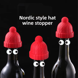 <span class=keywords><strong>Bouchon</strong></span> de bouteille en silicone de qualité alimentaire en forme de petite casquette rouge, réutilisable et durable, avec une bonne étanchéité, vente en gros d'usine - Product Image 5