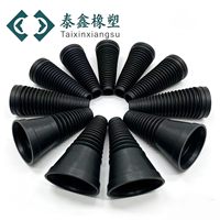 Manchon anti-poussière conique extensible en caoutchouc noir TaiXin pour vérin hydraulique, protection de tige de piston, soufflet en caoutchouc