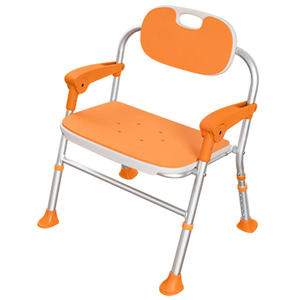 Chaise de transfert de douche de salle de bain pour personnes âgées en alliage d'aluminium pliant contemporain capacité de 150kg rééducation de luxe Gilead texturé - Product Image 1