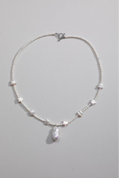 Collier à breloques en perles baroques bohèmes avec boucle en cuivre plaqué or - Matériel naturel certifié CE ASTM REACH - Bijoux de mode