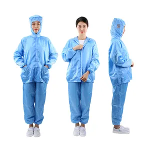 Custom Cleanroom Esd Smock Dustproof Antistatic Clothing Suit Jacket And Pants