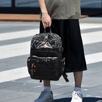 Sac à dos de voyage pour homme en PU durable avec doublure en polyester pour ordinateurs portables de 14 pouces, idéal pour les voyages de loisirs