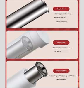 Cartouche filtrante pour échantillonnage de fumée d'<span class=keywords><strong>huile</strong></span>, manchon extérieur en polytétrafluoroéthylène, cartouche filtrante en acier inoxydable 316, laboratoire - Product Image 5