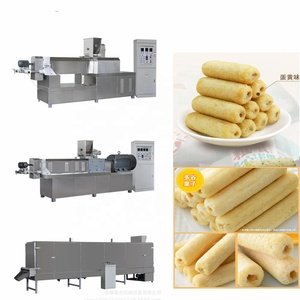 Línea de producción de bocadillos de hojaldre de maíz, extrusora de doble tornillo, varillas de llenado de núcleo, máquina de bocadillos de tubería - Product Image 3