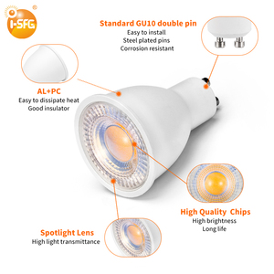 Projecteur <span class=keywords><strong>LED</strong></span> SMD2835 8W à prix d'usine chinois, 2700K/4100K/6000K, GU10, remplace la <span class=keywords><strong>lampe</strong></span> halogène 80W, 100-265V AC, <span class=keywords><strong>lampe</strong></span> résidentielle - Product Image 5