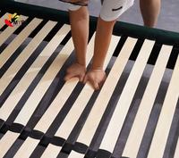 Lit double de haute qualité et durable 2026 avec un design spacieux et un cadre robuste en acier et bois pour les meubles de maison modernes