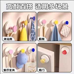 Suction Cup <b>Hooks</b> Heavy Duty <b>Adhesive</b> No Drill Wall <b>Hooks</b> For Wardrobe Door Back Storage - Product Image 5