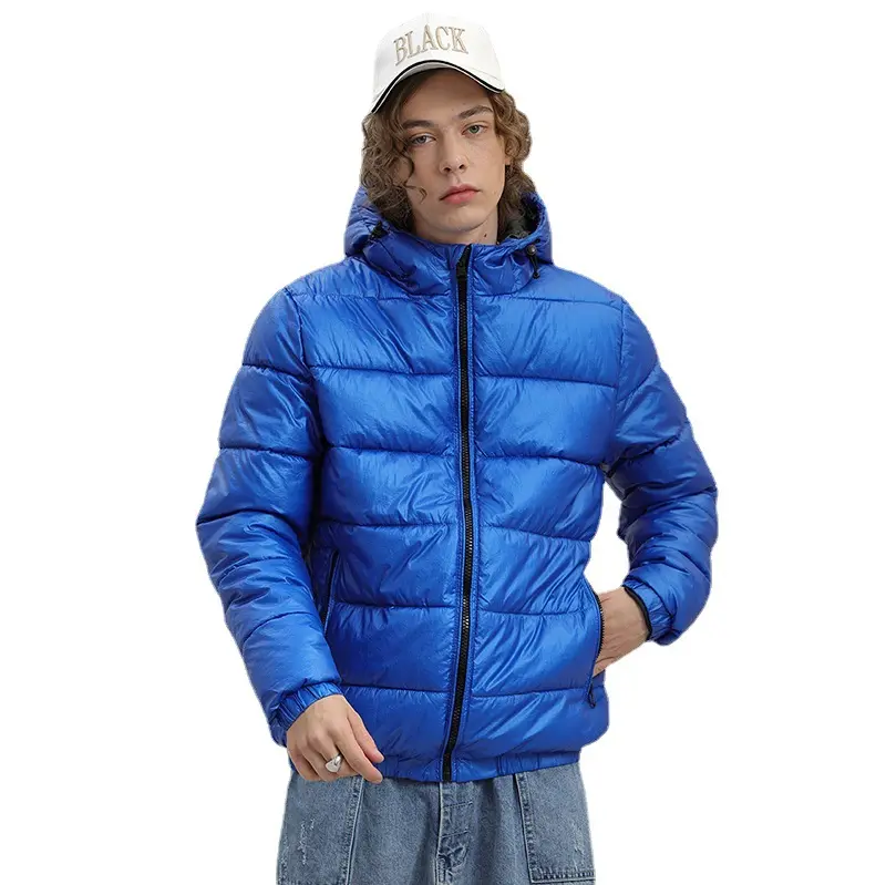 Mens mùa đông trùm đầu Áo khoác cotton độn Parka Áo khoác nam thời trang mới xuống áo khoác cotton giản dị Mens Áo khoác