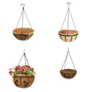 Vòng <span class=keywords><strong>wrought</strong></span> Sắt Treo Giỏ-Dừa lót trồng cho Patio, ban công & dọc vườn - Product Image 6