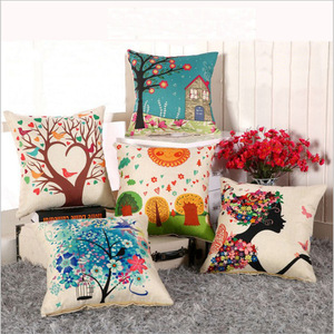 Juego de Cojines Decorativos para el Hogar Más Vendido, de 18x18 Pulgadas, de Tela de Lino con Estampado de Personajes - Product Image 3