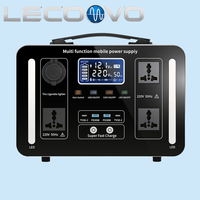 LECOOVO H1200S Centrale Électrique Solaire Portable 1200W Onduleur à Onde Sinusoïdale Pure MPPT Batterie LiFePO4 Éclairage LED Démarreur de Voiture