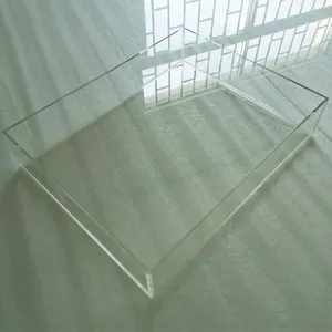 High Glossy Plastic Display Case Acrylic Storage Box Cover Large Clear Acrylic Tray