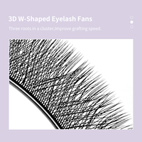 DIYDAY Promotion Cils préfabriqués en éventail 3D Volume Wispy Doux Naturel Écologique Fabriqués à la Machine 100% PBT Faux Cils