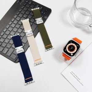 Nouvelle Arrivée Bracelet de Montre en Nylon Élastique Réglable avec Boucle Parachute pour <span class=keywords><strong>Apple</strong></span> <span class=keywords><strong>Watch</strong></span> Ultra 2 49mm Série 10 9 SE Sport Extérieur - Product Image 2
