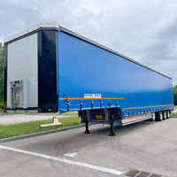 Semi-remorque à rideaux latéraux 4 essieux 40T 13,6m pour le transport de marchandises