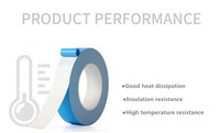 Ruban adhésif thermofusible double face personnalisable en PET, résistant aux hautes températures, conducteur thermique, dissipation de chaleur industrielle