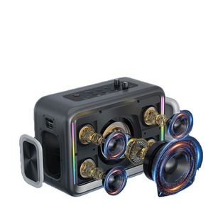 <span class=keywords><strong>Macchina</strong></span> <span class=keywords><strong>per</strong></span> Karaoke Cyboris Personalizzabile X14 200W a Tripla Frequenza <span class=keywords><strong>con</strong></span> Due Microfoni Wireless, Boombox <span class=keywords><strong>Stereo</strong></span> <span class=keywords><strong>con</strong></span> Bassi Potenti <span class=keywords><strong>per</strong></span> Feste - Product Image 1