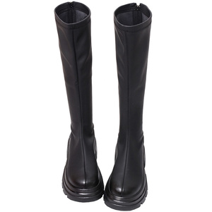 Giày bốt cao đến đầu gối mũi tròn có khóa kéo chống thấm nước màu đen của Ann'S Winter dành cho nữ - Product Image 3