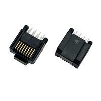Conector Modular RJ45 de 8 Pines 8P8C para PCB, Macho/Hembra, Audio, Video, Ethernet, Molex, Negro, China