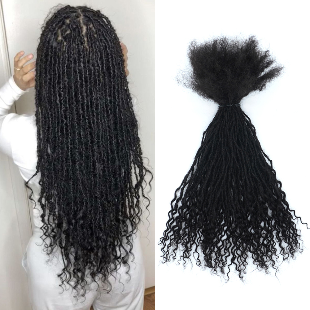 Vast Hair KAMA Microlocks 0.1/0.2cm Sister Locks 100% Remy Brazilian Hair Dreadlock Extensions with Curly Ends thumbnail 1