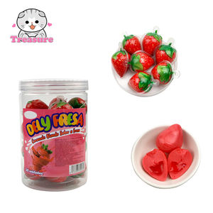 3 <span class=keywords><strong>D</strong></span> Gummy Candy Halal Forma de fresa Soft Chewy Gummy Candy Jelly Jam Filled Caramelos de Halloween - Product Image 1