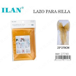 Fascia per Sedia ILAN Champagne 23x270cm in Tulle Decorativo - Product Image 3