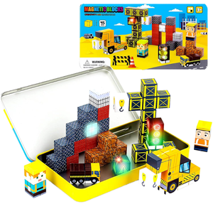 Nouvel ensemble de blocs de construction magnétiques en boîte de fer, <span class=keywords><strong>Princesse</strong></span> Chevalière, personnalisable, vente en gros d'usine pour cadeaux d'enfants - Product Image 3