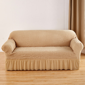 <span class=keywords><strong>Funda</strong></span> de sofá universal de color sólido para las cuatro estaciones, <span class=keywords><strong>funda</strong></span> de sofá todo incluido elástica de punto de moda Nórdica - Product Image 2