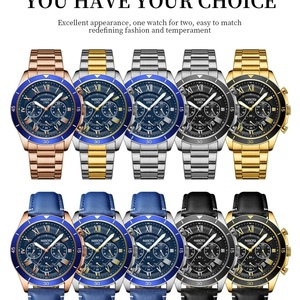 Reloj de Lujo NIBOSI para Hombre, Reloj Deportivo de Cuarzo, Resistente al Agua, Luminoso, Cronógrafo de Acero Inoxidable, Reloj Masculino - Product Image 2