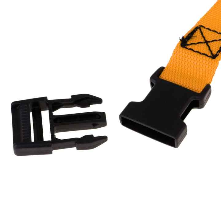 1 Pair of 1m 25mm Yellow Golf Trolley Webbing Straps with Quick Release Buckle