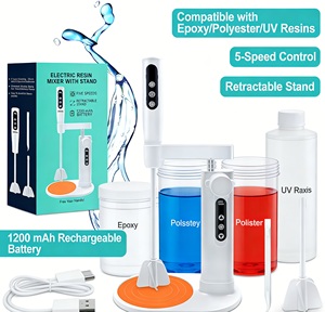 Mezclador de Resina Eléctrico Mejorado, Agitador de Epoxi Recargable, Estación de Mezcla Manos Libres para Resina, Silicona y Proyectos de Manualidades - Product Image 4