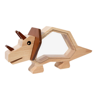 Hucha de madera premium con forma de dinosaurio, adorable caja transparente para ahorrar dinero para niños, adorno decorativo para el hogar y <span class=keywords><strong>juguete</strong></span> - Product Image 2