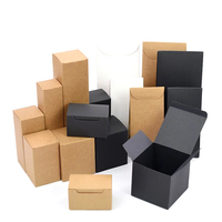 Boîte en papier kraft pré-assemblée pliable avec languette de suspension pour accessoires mobiles, emballage de vente au détail