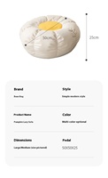 Fauteuil pouf japonais moderne en forme de citrouille, en tissu de coton et mousse, pliable, petit canapé pour salon, chambre à coucher, balcon, détente