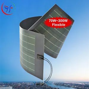 Yifeng High Efficiency Custom Solar Panel 100 Watt ETFE Sunpower 12V 30W 50W 100w 120W 150W 200W Semi Flexible Solar Panel