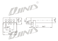 Conector USB 3.0 Macho Tipo A para PCB, Enchufe de 90 Grados, 4 Pines DIP, 125V 1.5A, Modelo 105-0201101 CN ZHE, Marca JINDA