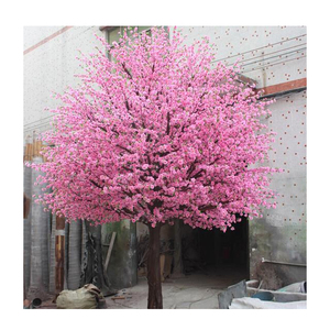 Bonsái de <span class=keywords><strong>Sakura</strong></span> de Plástico, Árbol de Flores de <span class=keywords><strong>Cerezo</strong></span> Artificial Grande y Pequeño para Interiores y Exteriores, Rosa y Blanco - Product Image 1