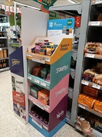 Présentoir en carton personnalisé pour snacks, fruits secs, pain, bonbons, chocolat, chips – Présentoir en carton ondulé