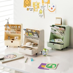 <span class=keywords><strong>Organisateur</strong></span> <span class=keywords><strong>de</strong></span> <span class=keywords><strong>bureau</strong></span> grande capacité avec tiroir et fentes obliques pour stylos et petits articles <span class=keywords><strong>de</strong></span> papeterie - Product Image 1
