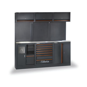 Beta C45PRO 2.0 AX meuble d'atelier 2040x645x2000mm avec plan de travail en acier - Product Image 1