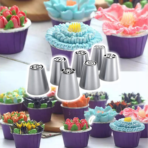 Ensemble de douilles à pâtisserie réutilisables en acier inoxydable multi-formes - Combinaison personnalisable pour la pâtisserie maison, les cours de pâtisserie et les boulangeries - Product Image 5