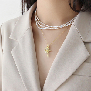 Nuova Tendenza Wuqie: Collana con Ciondolo a Croce Cristiana in Argento Sterling S925 - Product Image 5