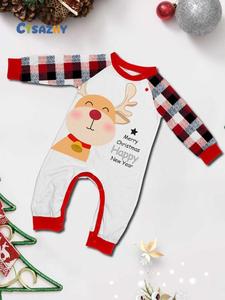 새로운 가족 커플 잠옷 세트 긴팔 크리스마스 체크무늬 크리스마스 잠옷 - Product Image 5