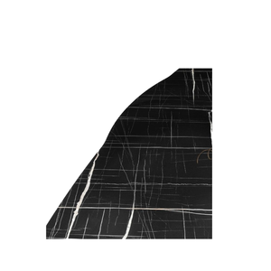 Mesa de Comedor Rectangular Extensible Moderna Bugatti con Tapa de Mármol para 6 Personas, Base de Metal Europea, Turquía - Product Image 1