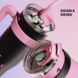 Blackpink 40oz <span class=keywords><strong>tasse</strong></span> gobelet isolé à double paroi avec poignée aventure porte <span class=keywords><strong>tasse</strong></span> de voyage <span class=keywords><strong>tasse</strong></span> - Product Image 5