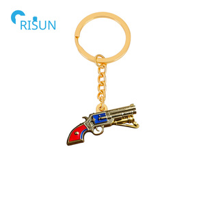 Personalizzato in fabbrica 3D teschio Cross Gun pistola sparatutto con lancia <span class=keywords><strong>per</strong></span> arma da fuoco Llavero portachiavi portachiavi personalizzato <span class=keywords><strong>per</strong></span> pistola portachiavi - Product Image 6