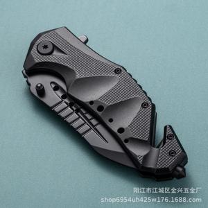 Navaja Plegable de Aluminio con Mango para Dropshipping en Shopify, Cuchillo de Bolsillo Multiherramienta para Camping y Supervivencia con Rompecristales y Martillo de Seguridad EDC - Product Image 3