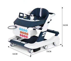 Andador para bebés con patas en forma de O, antivuelco y con disco musical, ligero y plegable, apto para sentarse. - Product Image 5