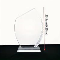 Trophées en cristal avec base, gravure laser, impression UV, vente en gros